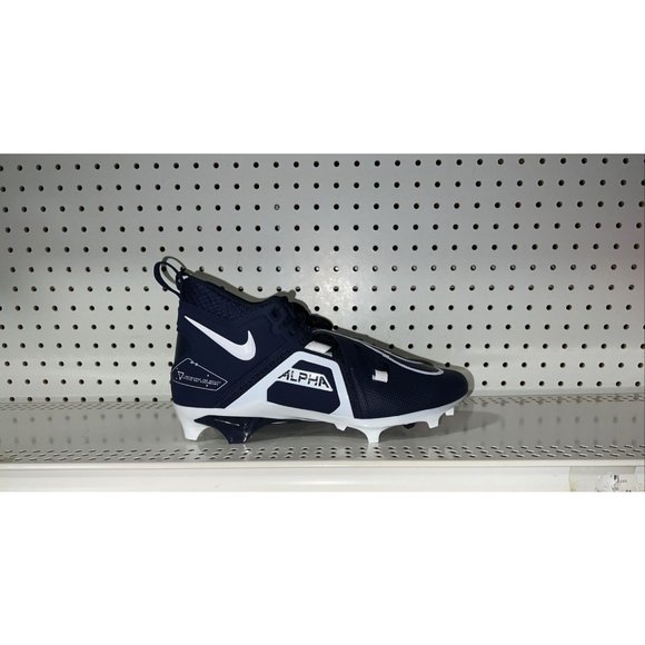 Nike Alpha Menace Pro 3 Mens Football Cleats Size 10 Navy Blue White CT6649-400 - Picture 1 of 8